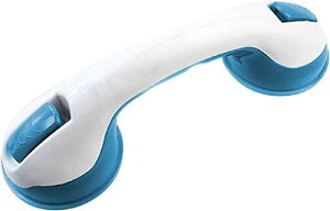 Saki&Masa 吸盤式 手すり 取手 介護用品 補助 風呂 浴室 浴槽 トイレ 寝室 階段 セーフティハンドル 介護風呂手すり 立ち上がり 転倒防止 ブルー 1個