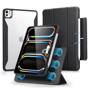 ESR iPad Pro 11C` P[X M4 (2024A5)p Pencilz_[t O\}OlbgJo[ cu/uX^h Pencil Pro/USB-CSΉ Rebound 360V[Y ubN