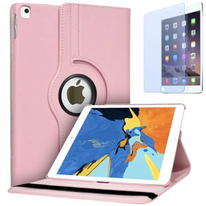 GWAAN 【強化ガラスフィルム付き(ブルーライトカット)】iPad 9.7インチ 第6世代 第5世代 Air Air2 と互換性あり 兼用ケース 360度回転保護ケース カバー 縦置きと横置きが可能