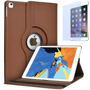 GWAAN 【強化ガラスフィルム付き(ブルーライトカット)】iPad 9.7インチ 第6世代 第5世代 Air Air2 と互換性あり 兼用ケース 360度回転保護ケース カバー 縦置きと横置きが可能