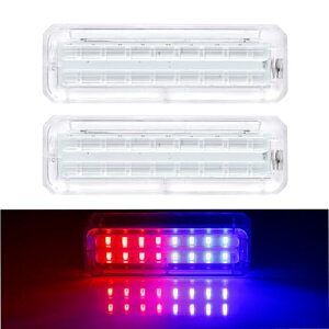 MAZERO ソーラーパワー 警告灯 ストロボライト レッド ブルー 点滅 LED 光センサー 振動点灯 配線不要 取付簡単 車用 イルミネーション 防水ライト 追突防止 汎用タイプ 自動車 バイクライト