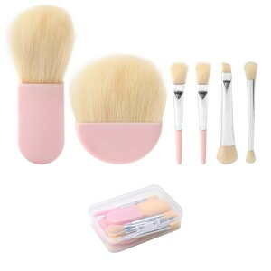 LATTCURE メイクブラシ メイクブラシセット ミニ 6本セット 化粧ブラシ 化粧筆 ミニブラシ ブラシセット メイク道具 化粧道具 化粧品 携帯用 コンパクト 持ち運び 多機能 美容 柔らかい 日常