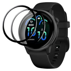 �y2���zFor GARMIN vivoactive 6 �t�C���� GARMIN vivoactive 6 �K���X�t�B���� PET�f�� 3D�t���S�ʕی�t�B���� ���� �ϏՌ� ��U�h�~ ���� �C�A�[�� �����x �w��h�~ ���ϋv
