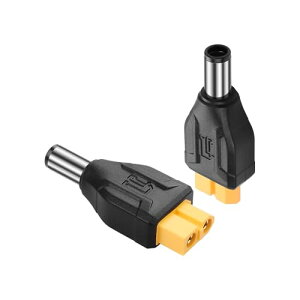 SinLoon 2個 XT60-DC7450アダプター コンバーターヘッド XT60-DC 7.4mm X 5.0mmワイヤレスTS100はんだごて、FPVモニター電源、ドローン用 (XT60メス-DC7450オス)