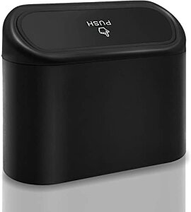 Haotao 車用ゴミ箱 小型 ごみ箱 引っ掛け式 ダストボックス 後部座席 助手席 収納ケース 倒れない 小物入れ コンパクト 防水 ABS樹脂 多機能 サイドポケット