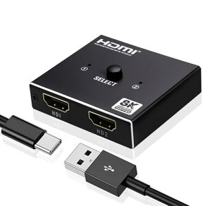 Poyiccot HDMI ؑ֊ 8K@60HzAHDMI XCb`[12óAUSBdP[u t A~ ؑ֊o8K HDR 3D Ή z MacBook Pro/Air Switch Xbox 360 PS4 / PS5p