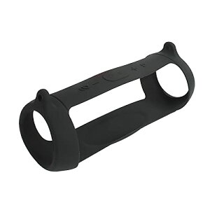 スピーカー保護収納ケース・JBL Charge 5用 ケース/カバー シリコン 耐衝撃 ストラップ付き ジェイビーエル スピーカーカバー 便利 キャリーケース ソフトカバー/ケース 保護カバー(ブラック)