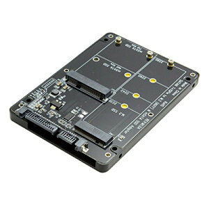 CableCC 2イン1コンボ M.2 NGFF Bキー & mSATA SSD to SATA 3.0 アダプターコンバーターケースエンクロージャ