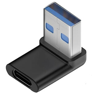全8種 fine-R USB3.1 USB-C メス → USB-A オス 変換アダプタ L字型 90度 ブルー 高速データ転送 10Gbps 急速充電対応 電流3.25A スリム設計 C to A USB変換 コネクタ ノートPC スマホ タブレット (PL保険加入