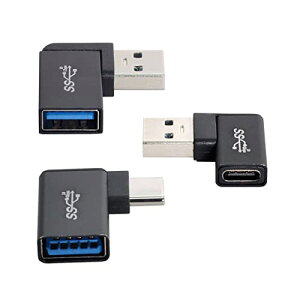 Cablecc 3pcs / lot角度付き90度USB3.1タイプCオスメスからUSB3.0タイプAメスOTGデータ10Gbpsアダプター