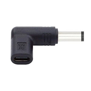 Cablecc USB 3.1 ^Cv C USB-C X - DC 12V 5.5x2.1mm vO 90 xpxtA_v^[ PD G~[^[ gK[
