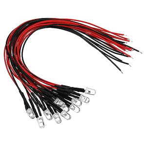 PATIKIL 3V - 6V 5mm LED_CI[h 12 zς݃~jLEDCgdv RC DIY CWP[^[Ɩp JtȃX[tbV