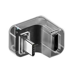Xiwai USB4.0 Type-C デジタル スマート LED ディスプレイ USB-C オス - メス 反対 U 字型 バックアングル延長アダプタ USB4.0 40Gbps 140W 電流電圧監視