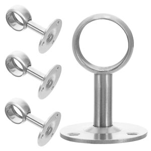 Happyyami ポールホルダー 竿受け 竿掛け パイプ吊り ブラケット 固定金具 ステンレス 内径25mm 壁付け 金具 吊り下げ ロッドホルダー 突っ張り棒受け 室内 屋外 4個セット