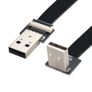 chenyang CY USB 2.0 Type-A オス - USB 2.0 Type-A オス データ フラット スリム FPC ケーブル 90度上向き FPV ディスク スキャナー プリンター 20cm
