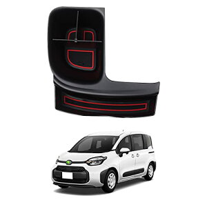 Auto Spec トヨタ 新型 シエンタ 3代目 10系 シフトサイドポケット 収納 コンソールボックス SIENTA 2022年8月〜現行 3Dトレイ 小物入れ 車種専用設計 内装 パーツ 滑り止め ラバーマット付き アク