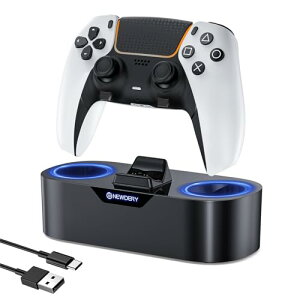 NEWDERY PS5 Rg[[ [dX^h PS5 Rg[[ edge [d [X^h }[d Ӌ@ ANZT USB-CP[ut LEDwvt ߏ[dh~ RpNg y ubN