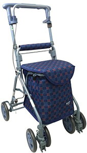 島製作所 シルバーカー リズムRWC 二筋格子ブルー