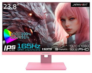 JAPANNEXT 23.8C` Q[~Oj^[ 165Hz 1ms tHD 1920x1080𑜓x IPS pl fBXvC (HDMI/DisplayPort/VESAΉ/u[CgJbg / p178°) JN-238IPS165FHDR-PK