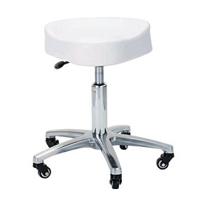 エステスツール TR01 (ビニールレザー) 高さ44-56cm ホワイト [ 丸椅子 キャスター スツール 診察椅子 回転椅子 カットチェア ネイルスツール ワーキング ワーク キャスター付き 椅子 丸 イス チ