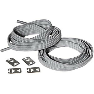 prendre 結ばない靴紐 ゴム 靴紐 結び目 見えない 靴ひも 伸縮 フィット スニーカー シューズ 靴 スポーツ アウトドア メンズ レディース キッズ シニア フリーサイズ (グレー) PR-KNOTLESS-GY