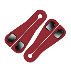 azumafy 車用 シートフック ヘットレストフック 2個セット 車用フック 荷物フック ダブルフック レザー 簡単取付 便利グッズ アクセサリー (レッド)
