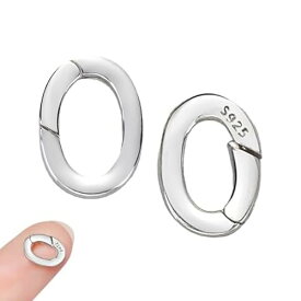 DEVENTORZ ステンレス鋼 キーホルダー カラビナ 10個セット S字型接続金具 銀 ネックレス留め具 ブレスレット留め具 手作り 素材 多機能 金具 キーホルダー ジュエリーバックル ジュエリーアク