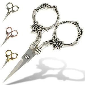 Leap Raupe 糸切りバサミ よく切れる 鬼のように切れる 手芸 糸切りはさみ アンティーク 糸きりハサミ ハサミ 小型 ミニ (シルバー)