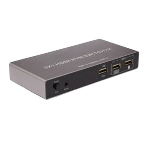 ES-Tune KVMؑ֊ 21o HDMIj^[ 4K60HZ foCXsv Mac OSΉ USBؑ֊ USBnu 蓮 zbgL[ USB2.0 P[ut KVMXCb` {戵t