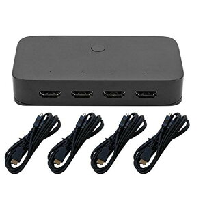 ORIGINCOM HDMI KVM切替器 HDMI4入力1出力 USB2.0 3ポート KVMスイッチ USB機器共有 キーボード マウスなど 4Kx2K@30Hz バスパワー ドライバ不要 セレクタ? KVM41
