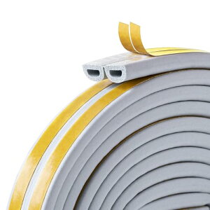 隙間テープ ドア 防音防風 すきま風防止 引き戸 音防止 玄関 扉 パッキン D型 強力粘着 虫塵すき間侵入防止シールテープ 暖房効率アップ 冷気遮断 グレークサイズ合計8m :長さ4m×幅9mm×2本