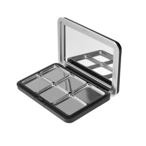 Coollooda アイシャドウケース 空 アイシャドウパレット 空ケース メイク収納ケース アイシャドー 空パレット 手作り アイシャドウ容器詰め替え DIYケース 空の化粧パレット 化粧鏡付き