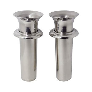 【お墓用】花立N48大 お墓用 高級ステンレス製 1対2本セット 差し込むだけで高級花立にグレードアップ N-48大【STクラフト】