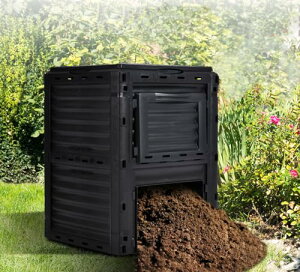 Bennbari コンポスト 屋外 家庭用 落ち葉処理 大型 大容量250L 生ごみ処理機 堆肥コンポスター 家庭菜園 堆肥製造器 ガーデン用 生ゴミコンポスト 堆肥バケツ 耐久性 生ごみ処理器 おしゃれ こ
