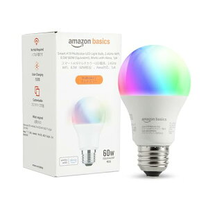 x[VbN X}[gLEDd AlexâݑΉ A19 E26 F \ }`J[ Wi-Fi (2.4GHz) Ή 800 lm (60W) 1