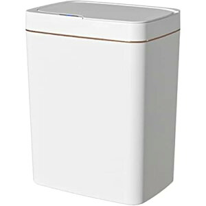Mearrineser 自動開閉蓋ゴミ箱、超薄型スマート、密閉防臭、センサー、非接触、小型静音電動、省スペース、キッチン、リビングルーム、バス、バス、オフィス、隙間家庭用 (18L)