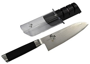 貝印 KAI ダマスカス 三徳包丁 165mm AE-5200 & ダイヤモンド & セラミックシャープナーセット日本製