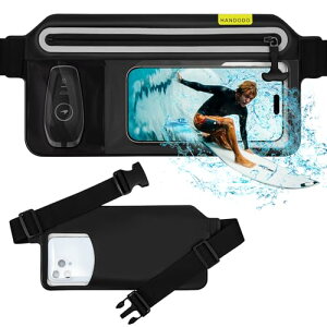 Handodo スマホ 防水ケース IPX8完全防水 ウエストポーチ タッチ可能 指紋認証/顔認証対応 水中撮影 高透過率 長さ調整可能 iPhone/Android 7.0インチ以下全機種対応 海 プール 釣り 山登り お風呂