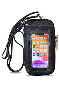 NeedNetwork スマホポーチ 入れたまま操作 日本が誇るデニム ショルダーバッグ ウエストポーチ ボディバッグ ポシェット パスポートケース RFID スキミング防止 ベルトポーチ 財布 ストラップ