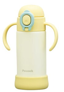 ピーコック魔法瓶工業(The-peacock)【ハンドル付き・食洗器対応】 ピーコック 水筒 ベビー 350ml 保冷 ストロー ワンタッチ ストローマグ ベビーボトル イエロー APB-R35 Y