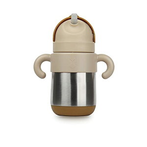 ストローマグ 保冷 サーモボトル メロウェア meroware ベビー 水筒 メロウェア 魔法瓶 ステンレスストロー 幼児用 男の子 女の子 270ml 保温 MATT matt ベージュ 出産祝い