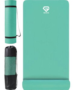 グロング ヨガマット 厚め 10mm トレーニングマット ストレッチマット 筋トレ マット 180cm×60cm エメラルドグリーン