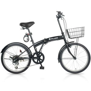 折りたたみ自転車 20インチ CC-10 外装6段変速ギア フロントライト・ロック錠・カゴ付き 折畳み 自転車 折り畳み自転車 ミニベロ 小径車 旅行 お出かけ 買い物 街乗り マンション アパート 玄