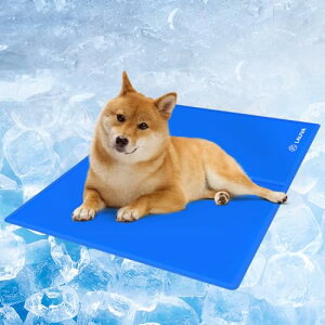 犬 ひんやりマット ペット用冷却マット 冷感マット 猫 犬 夏用 クールマット 速乾 消臭 滑り止め ジェルマット 折り畳み式 お手入れ簡単 繰り返し利用可能 熱中症 暑さ対策 (ブルー, M)