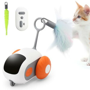 LATTCURE 猫 おもちゃ 自動 リモコン付き 電動ネズミ 猫 玩具 自動 USB充電式 2つモード ウィキッドマウス 猫の玩具 猫じゃらし 一人遊び 簡単操作 障害物自動回避 天然素材 運動不足 ストレス