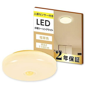 【アドアプス通販 】LED シーリングライト センサー コンパクト シーリングライト 人感センサー 付き ライト 節電 自動点灯 明るさ 感知 夜間ライト おしゃれ 小型 薄型 補助灯 室内照明 室
