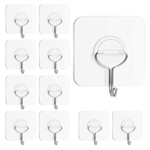 壁掛け フック 粘着 強力 壁穴あけないフック - YOKELLMUX 壁掛けフック 粘着フック 耐荷重20KG 穴開けない 傷つけない 貼り付け跡なし 防水 防湿 錆びない 丸型 10枚セット