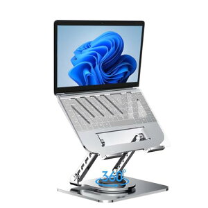 Vinnatsuノートパソコンスタンド 360回転式ノートパソコン 台 回転 ノートpc スタンド 回転 ipad スタンド卓上折りたたみ式 高度・角度調節可能 pc台 卓上 在宅仕事 つくえ 机 省スペース 折畳み