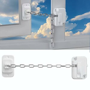 Twours子供 ドア 窓ロック 引き戸ストッパー 冷蔵庫鍵 防犯ロック子供 転落防止 指さみ防止 犬 猫 網戸補助錠