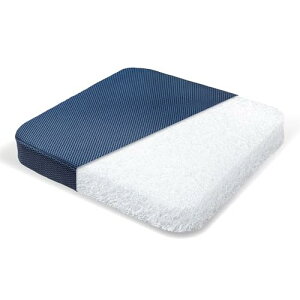 MORIPiLO クッション 椅子 座布団 高反発 (エアスリープ 空気の上に座る 高通気性2層ファイバークッション) ネイビー 40x40x5cm お尻が痛くならない 厚め 床置き対応 硬め 蒸れない Air Sleep まくら